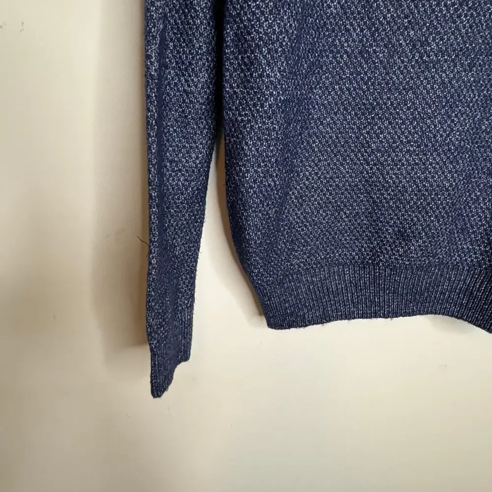 Alesbury 1/4 Zip Pullover Sweater Navy Blue Mock Neck NWT Men's Size Medium
